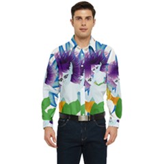 Mermaid Fantasy Undersea Merman Men s Long Sleeve Pocket Shirt  by Sarkoni