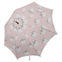 Pattern Pink Cute Sweet Fur Cats Hook Handle Umbrellas (Large) View2