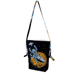 Astronaut Planet Space Science Folding Shoulder Bag by Sarkoni