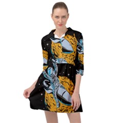 Astronaut Planet Space Science Mini Skater Shirt Dress by Sarkoni