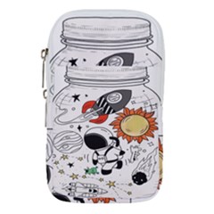 Astronaut Drawing Planet Waist Pouch (small) by Sarkoni