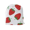 Seamless Pattern Fresh Strawberry Drawstring Pouch (XL) View2