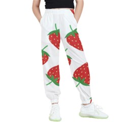 Seamless Pattern Fresh Strawberry Kids  Joggers by Sarkoni