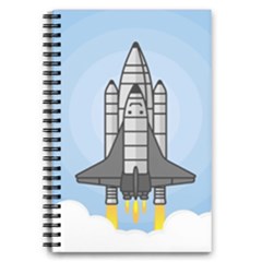 Rocket Shuttle Spaceship Science 5 5  X 8 5  Notebook by Sarkoni