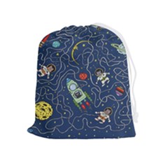 Cat Cosmos Cosmonaut Rocket Drawstring Pouch (xl) by Grandong