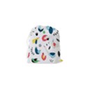 Vector Set Isolates With Cute Birds Scandinavian Style Drawstring Pouch (XS) View2