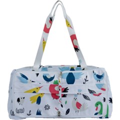Vector Set Isolates With Cute Birds Scandinavian Style Multi Function Bag by Apen