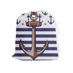 Anchor Background Design Drawstring Pouch (xl) by Apen