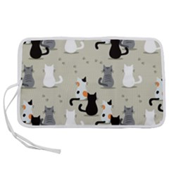 Cute Cat Seamless Pattern Pen Storage Case (l) by Apen