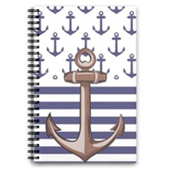Anchor Background Design 5 5  X 8 5  Notebook by Apen
