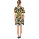Cowboy Skeleton With Gun Illustration Sixties Short Sleeve Mini Dress View2