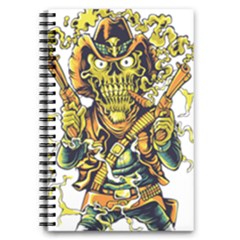 Cowboy Skeleton With Gun Illustration 5 5  X 8 5  Notebook by Sarkoni