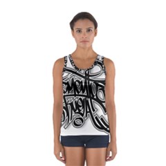 Hip Hop Music Drawing Art Graffiti Sport Tank Top  by Sarkoni