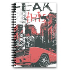 Cars City Fear This Poster 5 5  X 8 5  Notebook by Sarkoni
