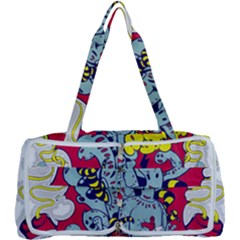 Fresh Urban Cartoon Monster Illustration Cartoon Character Text Multi Function Bag by Sarkoni
