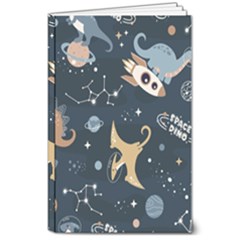 Space Theme Art Pattern Design Wallpaper 8  X 10  Softcover Notebook by Proyonanggan