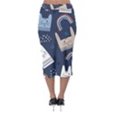Colorful Cute Cats Seamless Pattern Midi Pencil Skirt View2