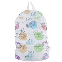 Cartoon Bird Cute Doodle Bird Foldable Lightweight Backpack by Bedest