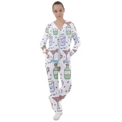 Drinks Cocktails Doodles Coffee Women s Tracksuit by Apen