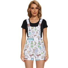 Drinks Cocktails Doodles Coffee Short Overalls by Apen