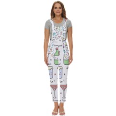 Drinks Cocktails Doodles Coffee Women s Pinafore Overalls Jumpsuit by Apen