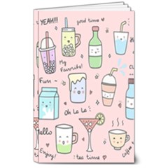 Drink Cocktail Doodle Coffee 8  X 10  Softcover Notebook by Apen
