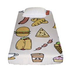 Dinner Meal Food Snack Fast Food Fitted Sheet (single Size) by Apen