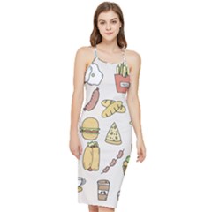 Dinner Meal Food Snack Fast Food Bodycon Cross Back Summer Dress by Apen