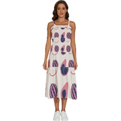 Fruits Halves Pattern Design Sleeveless Shoulder Straps Boho Dress by Apen