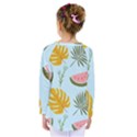 Watermelon Leaves Fruit Foliage Kids  Long Sleeve T-Shirt View2