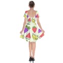 Fruits Pattern Background Food Short Sleeve Bardot Dress View2