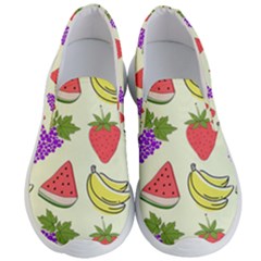 Fruits Pattern Background Food Men s Lightweight Slip Ons by Apen