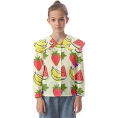 Fruits Pattern Background Food Kids  Peter Pan Collar Blouse by Apen