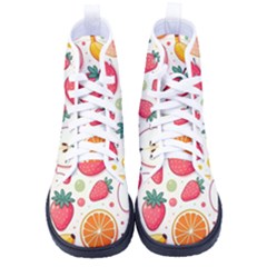 Fruit Sweet Pattern Men s High-top Canvas Sneakers by Ravend