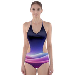 Cosmic Galaxy Quantum Art Nature Cut-out One Piece Swimsuit by Ravend