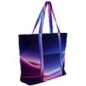 Cosmic Galaxy Quantum Art Nature Zip Up Canvas Bag View2