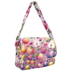 Fruits Apple Strawberry Raspberry Courier Bag by Ravend