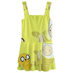 Adventure Time Jake The Dog Finn The Human Artwork Yellow Kids  Layered Skirt Swimsuit by Sarkoni