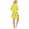 Adventure Time Jake The Dog Finn The Human Artwork Yellow Long Sleeve Velour Longline Dress View4