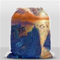 Digital Art Fantasy Impressionism Painting Ship Boat Psychedelic Peacock Mushroom Flamingos Hipwreck Drawstring Bag (Small) View1