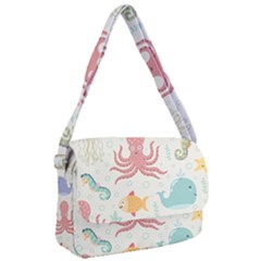 Underwater Seamless Pattern Light Background Funny Courier Bag by Bedest