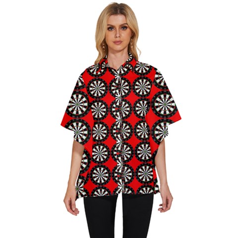 Dart Board Women s Batwing Button Up Shirt by Dutashop