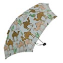 Camels Cactus Desert Pattern Mini Folding Umbrellas View2