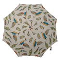Vector Boho Doodle Feathers Seamless Pattern Illustration Hook Handle Umbrellas (Large) View1
