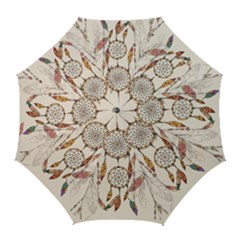 Coloured Dreamcatcher Background Golf Umbrellas by Hannah976