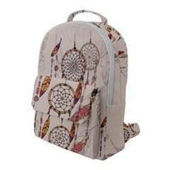 Coloured Dreamcatcher Background Flap Pocket Backpack (large) by Hannah976