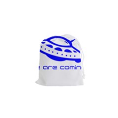 Unidentified Flying Object Ufo Alien We Are Coming Drawstring Pouch (xs) by Sarkoni