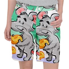 Mouse Cheese Tail Rat Mice Hole Women s Pocket Shorts by Sarkoni