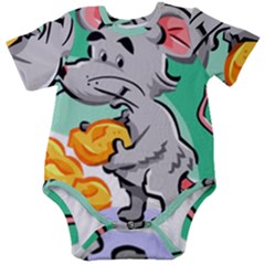 Mouse Cheese Tail Rat Mice Hole Baby Short Sleeve Bodysuit by Sarkoni
