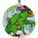 Parrot Hat Cartoon Captain Round Trivet View1